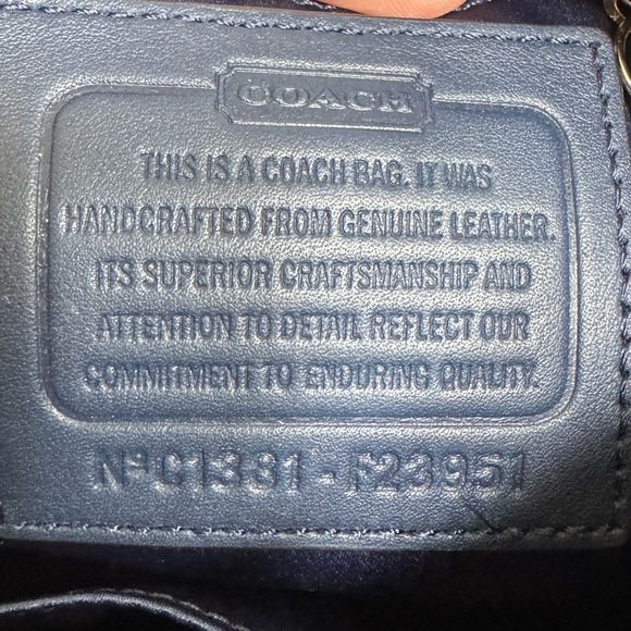 Coach Daisy Spectacular Off-White and Blue Shoulder Bag with Crossbody Strap - Picture 6 of 12